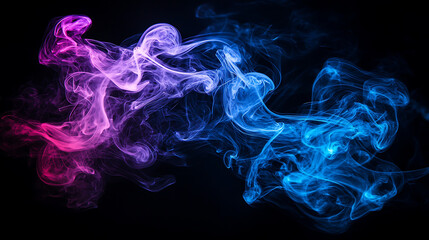 smoke on black background