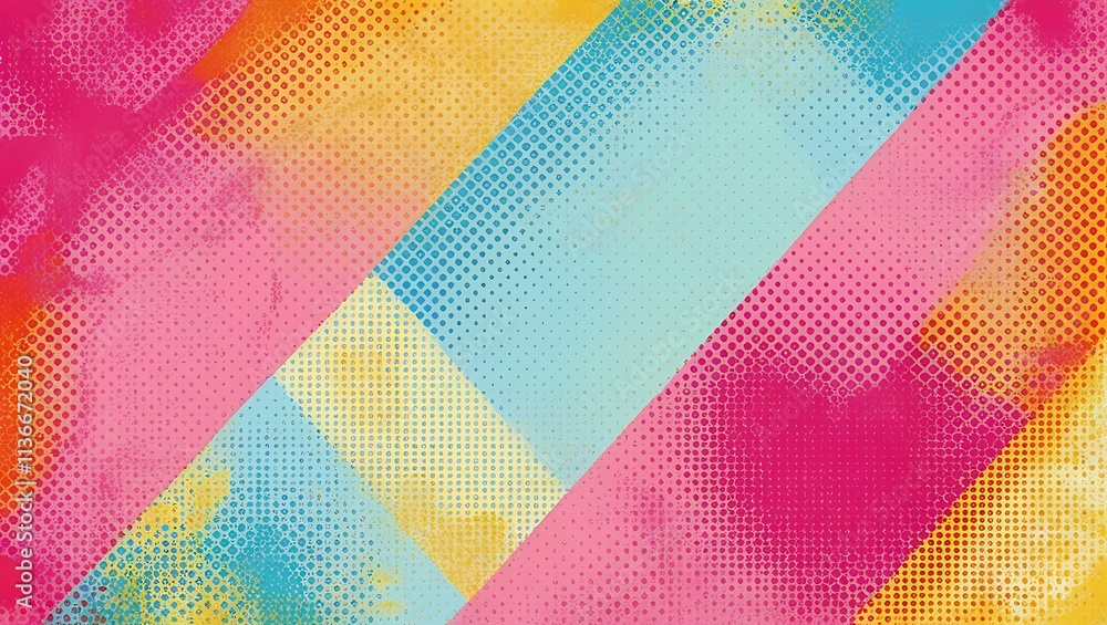 Poster abstract colorful halftone background. generative ai.