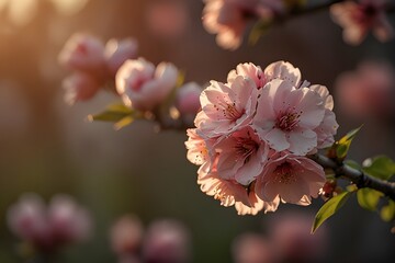 "Beautiful Cherry Blossom Tree with Pink Flowers – Springtime Nature and Seasonal Beauty"