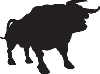 Illustration of bull silhouette