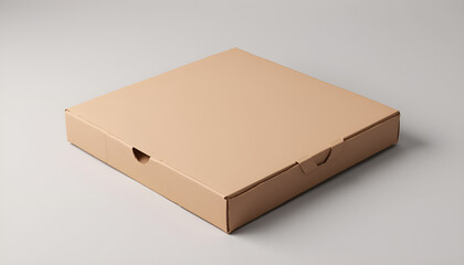 Naklejka premium Pizza box mockup on a minimalist background for branding and design purposes