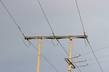 Power Electric Pole with line wire
