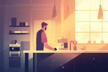 Worker Grinding Metal with Sparks in Spacious Design