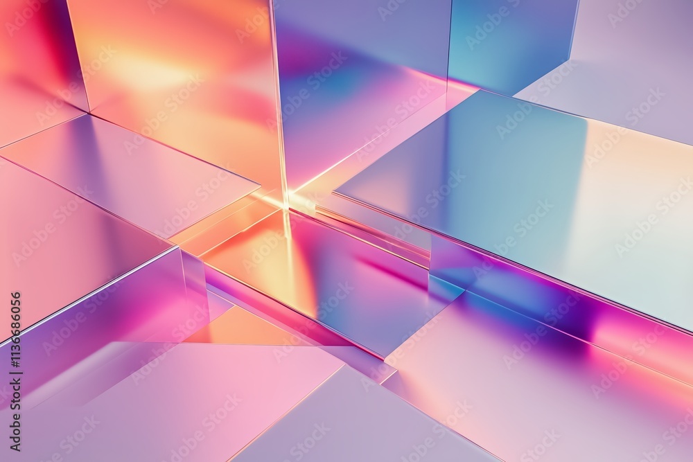 Aufkleber colorful abstract image with a lot of different shapes and colors. the image is made up of many smal