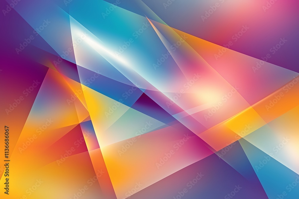 Poster colorful abstract background with a lot of different colors. the background is made up of triangles 