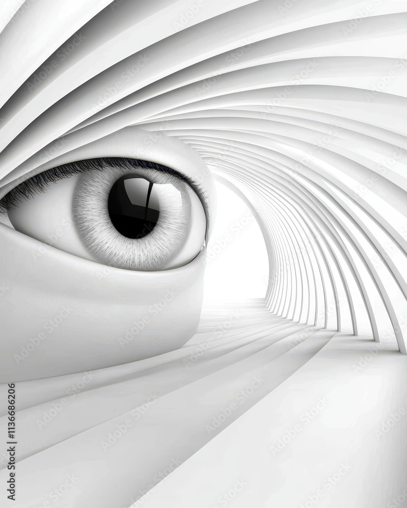 Aufkleber exploring the depths of perception through mesmerizing optical illusions and surreal designs
