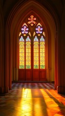 Obraz premium stained glass window of a church