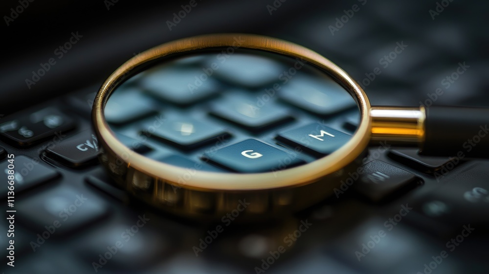 Poster a magnified view of a wireless keyboard showing off its compact design