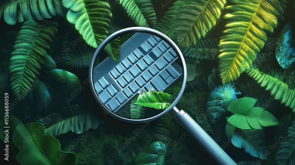 Poster a magnified view of a wireless keyboard showing off its compact design