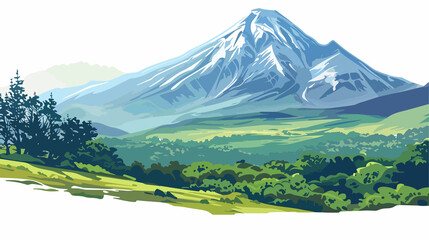 Naklejka premium Breathtaking Usuzan Nature Environment View in Late April