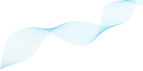 Abstract soft blue glowing wave curved lines background. Digital frequency track equalizer. Vector illustration.