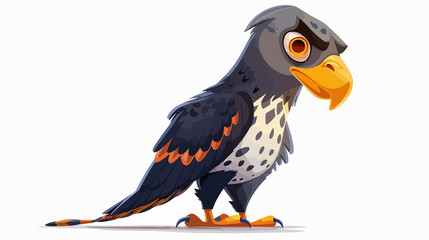 African Hawk-Eagle Cartoon Style: Cute and Adorable