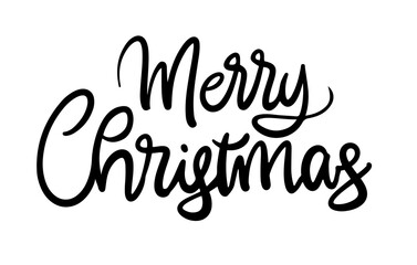 Merry Christmas Modern Bouncy Lettering. Handwritten Calligraphy Expressive Decorative Font. Stylish Bold Typeface. Winter Sale Signage. Online Shopping Illustration.