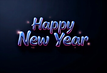 Happy New Year 3D Text Effect