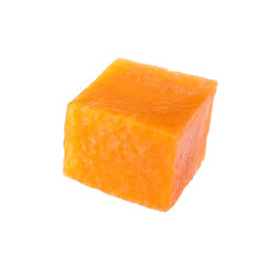 Piece of fresh ripe carrot isolated on white