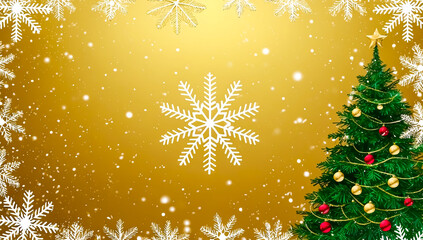 christmas tree background, creating space for text or images,