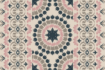 Motifs African boho paisley Floral Ikat pattern embroidery border. Ethnic ikat floral Ethnic Indian Pattern Ikat pattern Ethnic Pattern.Border indian floral Aztec embroidery border seamless patterns.