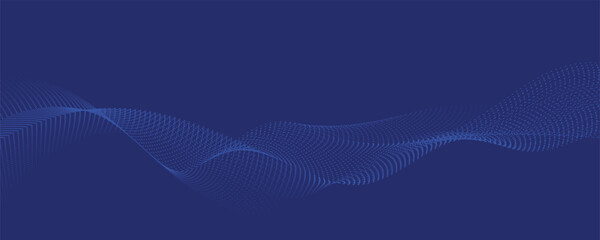 Abstract blue wave background.