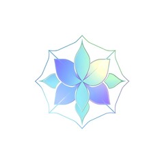 Serene Bloom Mandala: Iridescent pastel flower mandala design.  Perfect for spa, wellness, yoga, and meditation themes.
