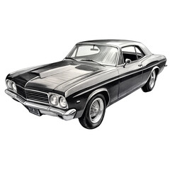 illustration of old cars