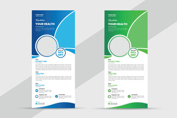 Healthcare medical roll up design template