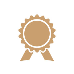 Golden medal symbol Award badge vector 