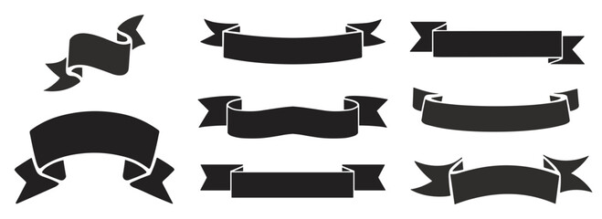  Ribbon Banner Vector Set. vector ribbon 