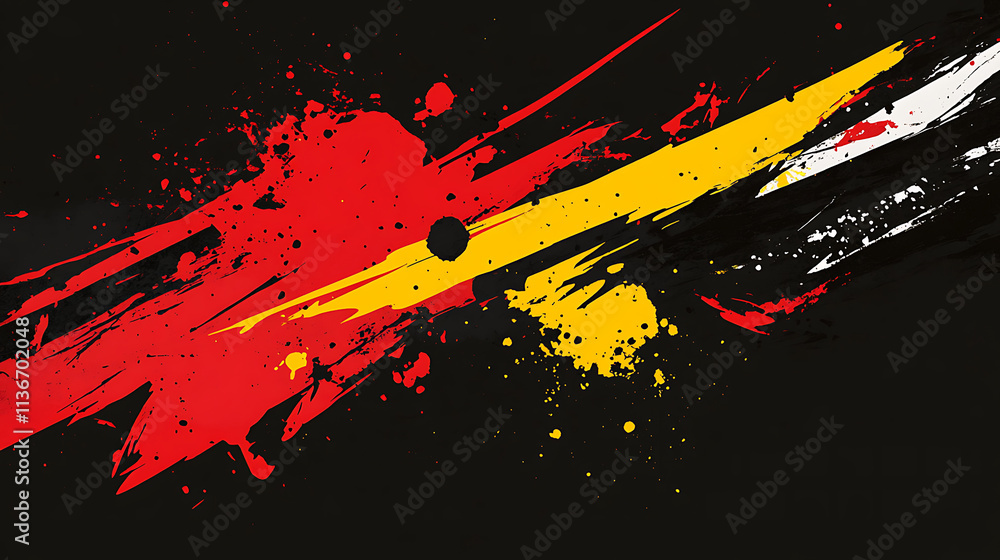 Poster abstract background with splashes