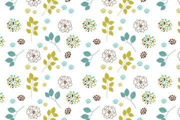  Seamless pattern. Flowers, bouquets. Background. Illustration. Flyer background design, advertising background, fabric, clothes, texture, textile pattern