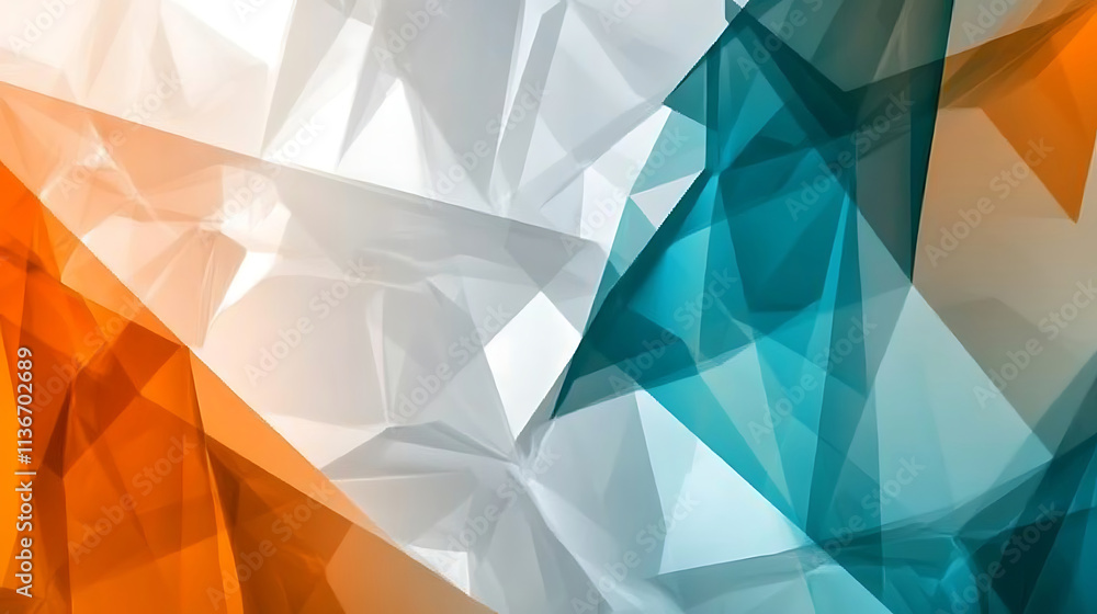 Poster geometric abstract background with triangles