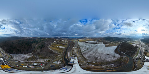 Photosphere from a construction site of S19 expressway in Poland near Dukla