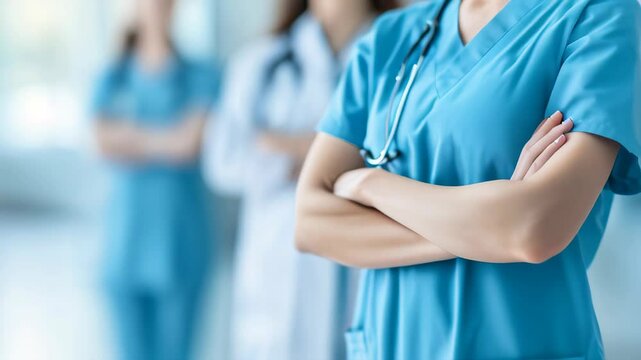 Medical doctor, surgeon, and anesthetist in a medical clinic or the ER, providing emergency care, promoting teamwork and patient trust in the hospital environment.