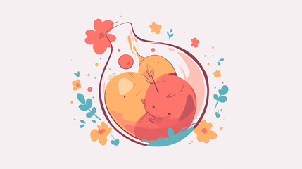 Fertilization Vector Sketch Icon Isolated on Background - Creative Concept for Design Projects