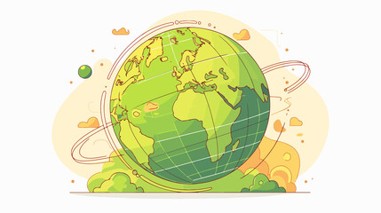 Global News Vector Line Icon on White Background