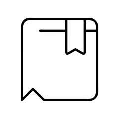 bookmark icon, book lovers day line art, book lovers day icon - simple black line art icon of bookmark, for book lovers day celebrations. book lovers day vector art.