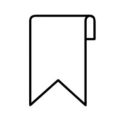 bookmark icon, book lovers day line art, book lovers day icon - simple black line art icon of bookmark, for book lovers day celebrations. book lovers day vector art.