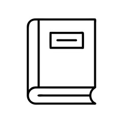 hardcover book icon, book lovers day line art, book lovers day icon - simple black line art icon of hardcover book, for book lovers day celebrations. book lovers day vector art.