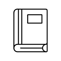 leather bound book icon, book lovers day line art, book lovers day icon - simple black line art icon of leather bound book, for book lovers day celebrations. book lovers day vector art.