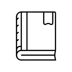 leather bound book icon, book lovers day line art, book lovers day icon - simple black line art icon of leather bound book, for book lovers day celebrations. book lovers day vector art.