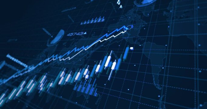 Business profit income and capital charts and graphs diagram seamless and loopable concept - Powered by Adobe