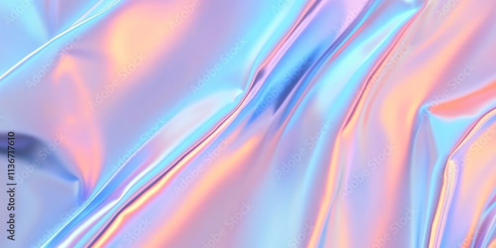 Poster vibrant foil texture showcasing colorful contrasts and clean shadows in a stylish and trendy design