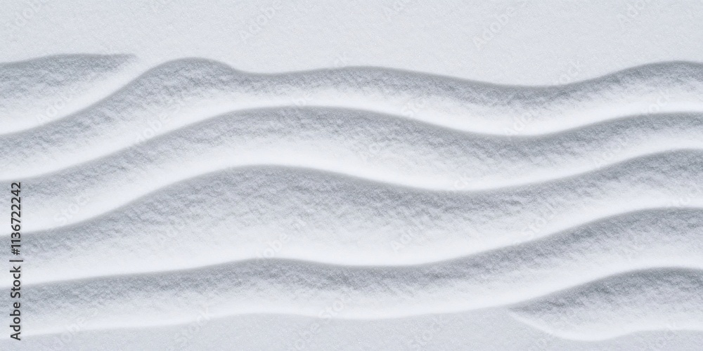 Poster textured snow blur creates soft waves on a winter landscape during a calm and tranquil day