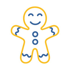 Fototapeta premium Christmas gingerbread brown vector icon