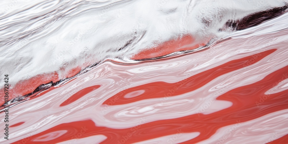 Poster textured glass surface with vibrant colors and clean shadows creating a trendy visual appeal