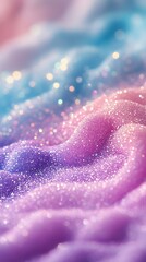 Dreamy pastel ombre tones with subtle glitter and light bokeh effects.