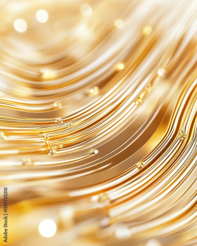 Aufkleber Exploring the Intricate Design of a Quantum Computing Chip With Golden Pathways