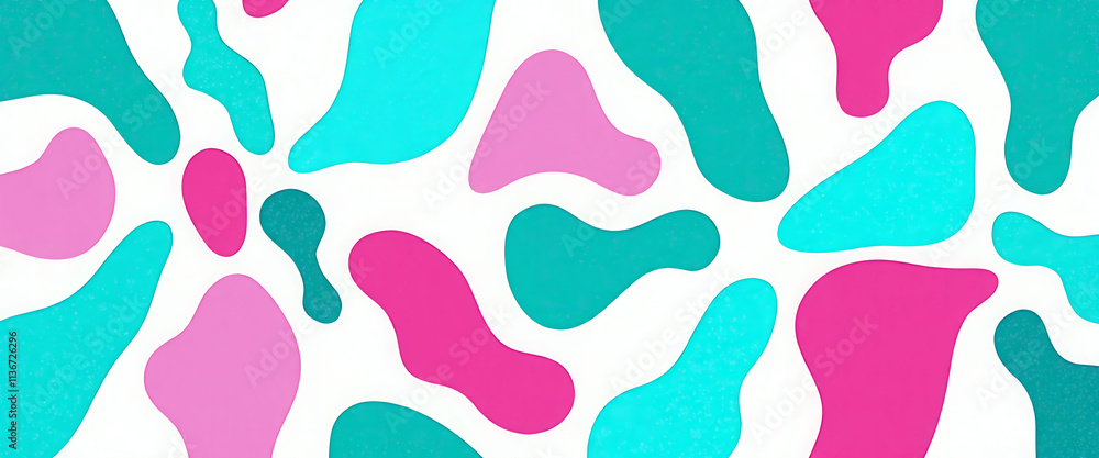 Poster a colorful pattern of jelly beans and other shapes. the jelly beans are in various colors and sizes,