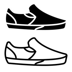 shoe icon, simple flat style, vector illustration symbol sign logo template pictogram, for ui or ux isolated on white for mobile app, editable