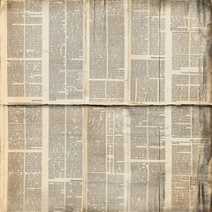 Obraz premium Vintage Retro Newsprint Background with Grunge Stain and Line Pattern for Creative Designs