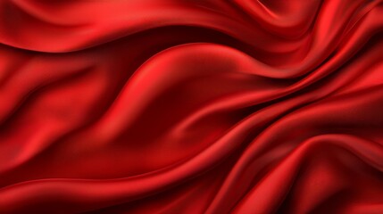Obraz premium A red satin background with folds and folds
